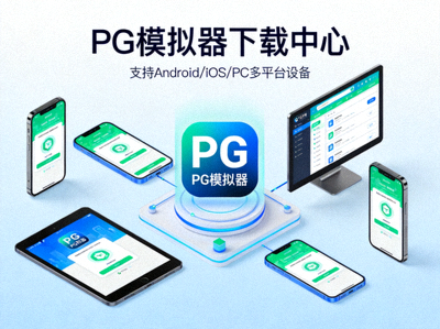 PG模拟器下载中心展示图，支持多平台设备